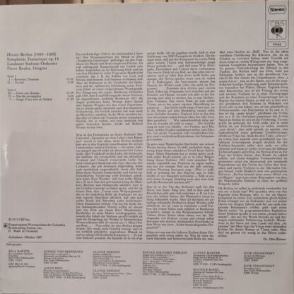 CBS 73 122 - Hector Berlioz, London Symphony Orchestra, Pierre B - Image 2