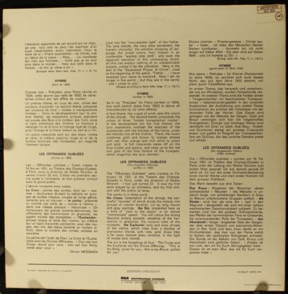 Erato STU 70 673 - Olivier Messiaen, Orchestre National De Franc - Image 2