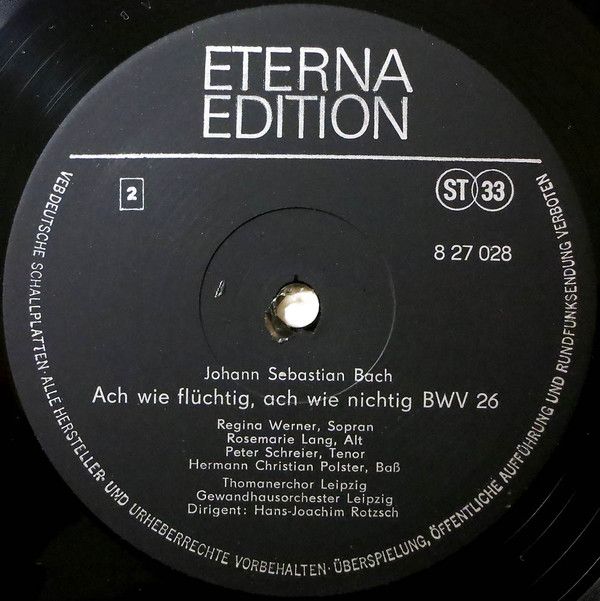 Eterna 8 27 028 - Johann Sebastian Bach - Kantaten / Gottes Zeit - Image 4