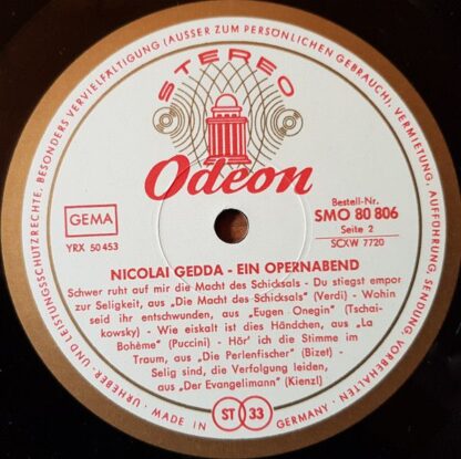 Columbia SMC 80 806 - Nicolai Gedda - Ein Opernabend - Image 4