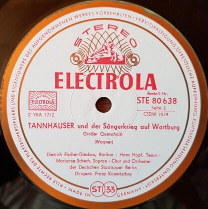 Electrola SME 80 638 - Richard Wagner, Elisabeth Grümmer, Marian - Image 4