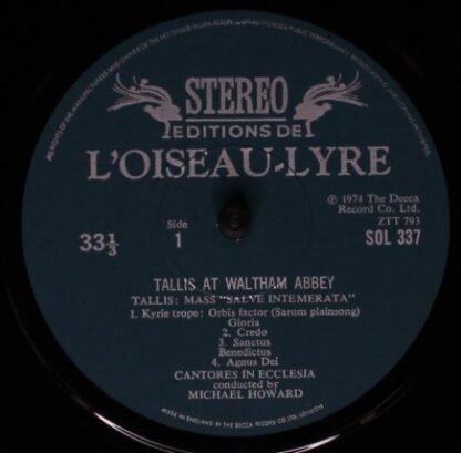 L'Oiseau-Lyre Sol 337 - Thomas Tallis, Michael Howard (5) - Tall - Image 3