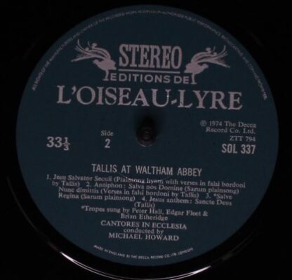 L'Oiseau-Lyre Sol 337 - Thomas Tallis, Michael Howard (5) - Tall - Image 4