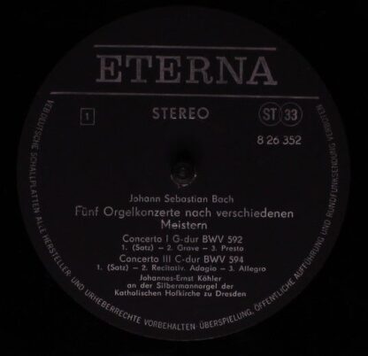 Eterna 8 26 352 - Johann Sebastian Bach, Johannes-Ernst Köhler - - Image 3