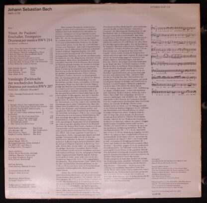 Eterna 8 27 171 - Johann Sebastian Bach - Tönet, Ihr Pauken BWV - Image 2