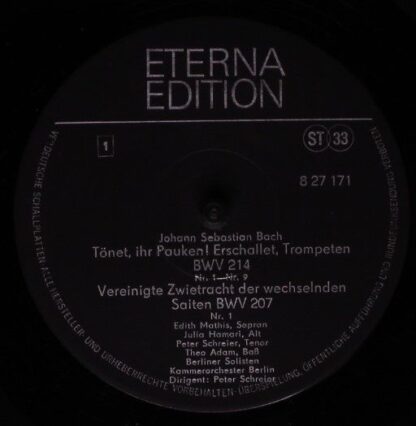Eterna 8 27 171 - Johann Sebastian Bach - Tönet, Ihr Pauken BWV - Image 3