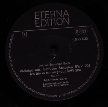 Eterna 8 27 030 - Johann Sebastian Bach, Edith Mathis, Kammerorc - Image 3