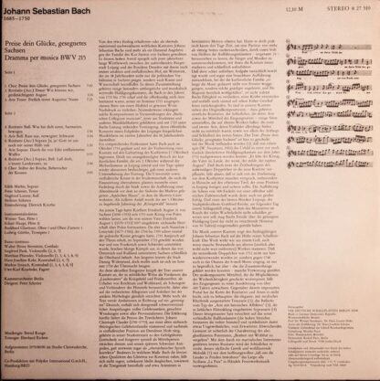 Eterna 8 27 519 - Johann Sebastian Bach - Preise Dein Glücke, Ge - Image 2