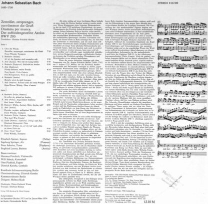 Eterna 8 26 582 - Johann Sebastian Bach - Kantaten, Der Zufriede - Image 2