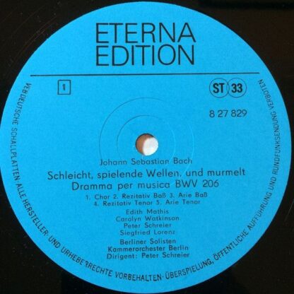 Eterna 8 27 829 - Johann Sebastian Bach, Edith Mathis, Carolyn W - Image 3