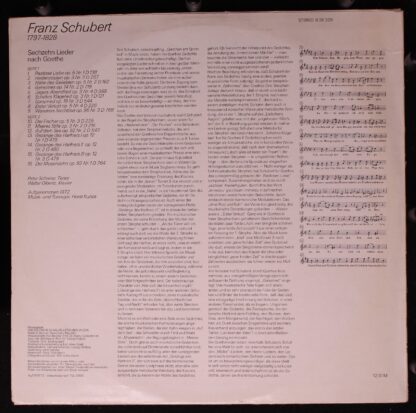 Eterna 8 26 329 - Franz Schubert, Peter Schreier, Walter Olbertz - Image 2