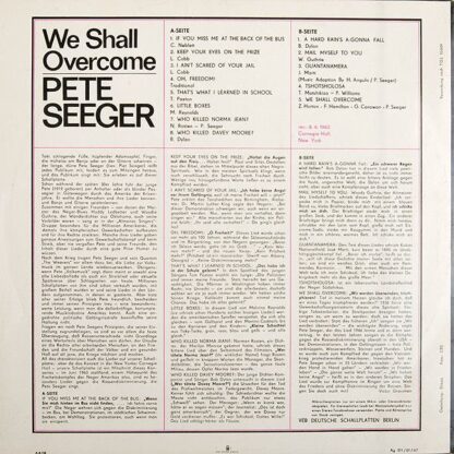 Amiga 8 40 038 - Pete Seeger - We Shall Overcome - Image 2