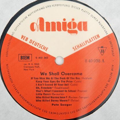 Amiga 8 40 038 - Pete Seeger - We Shall Overcome - Image 3