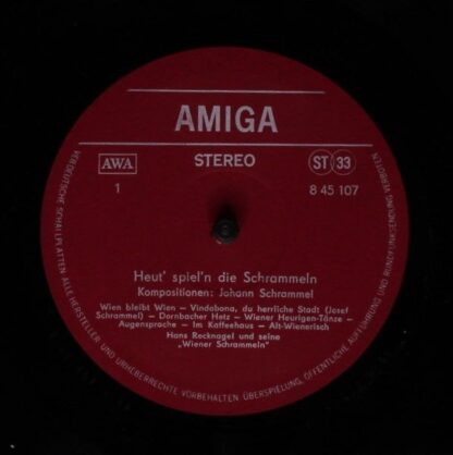 Amiga 8 45 107 - Hans Recknagel, Die Wiener Schrammeln - Heut' S - Image 3