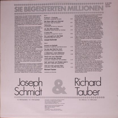 Amiga 8 40 015 - Joseph Schmidt, Richard Tauber - Sie Begeistert - Image 2
