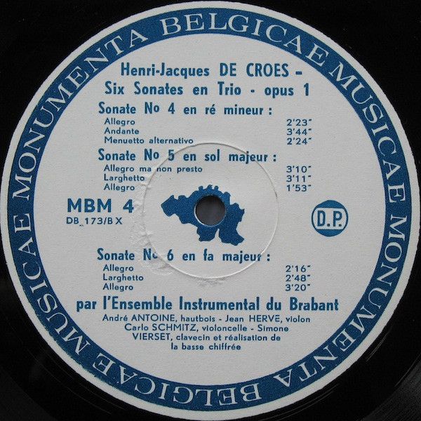 Monumenta Belgicae Musicae MBM 4 - Henri-Jacques de Croes, L'Ens - Image 4