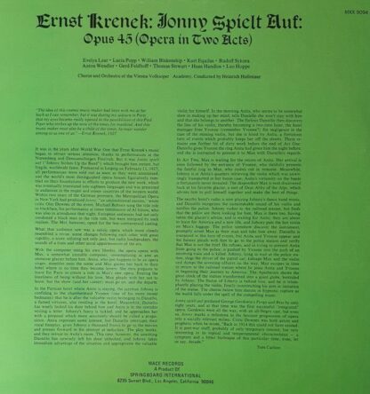 Mace Records MXX 9094 - Ernst Krenek, Evelyn Lear, Lucia Popp, W - Image 2