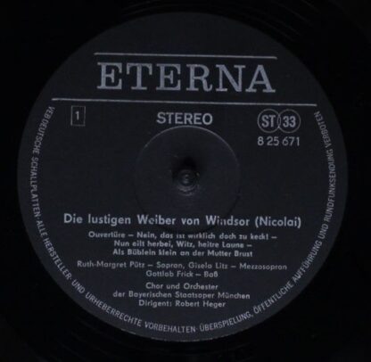 Eterna 8 25 671 - Otto Nicolai, Ruth-Margret Pütz, Gisela Litz, - Image 3
