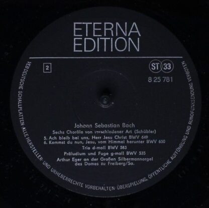 Eterna 8 27 252 - Johann Sebastian Bach, Hans Otto - Orgelwerke - Image 4