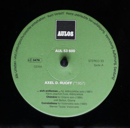 AULOS AUL 53 600 - Axel D. Ruoff, Tokyo Vanguard Quartet - ...Si - Image 3