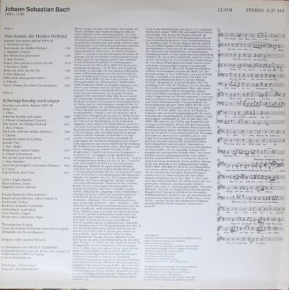 Eterna 8 27 414 - Johann Sebastian Bach - Kantaten (Nun Komm, De - Image 2