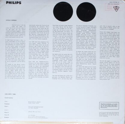 Philips 837 085 GY - Carl Orff - Catulli Carmina - Image 2