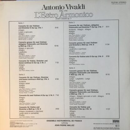 Aristocrate (2) 75 27 001 - Antonio Vivaldi, Jean-Pierre Wallez, - Image 2