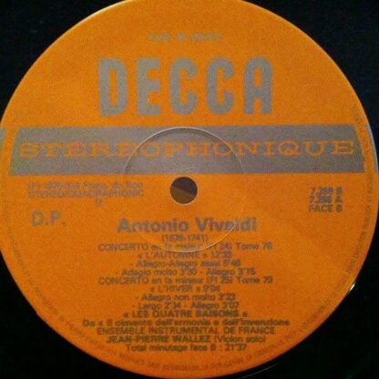 DECCA Q.S. 7.296 - Antonio Vivaldi, Ensemble Instrumental De Fra - Image 5