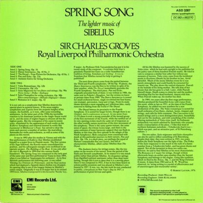 His Master's Voice ASD 3287 - Jean Sibelius, Royal Liverpool Phi - Image 2