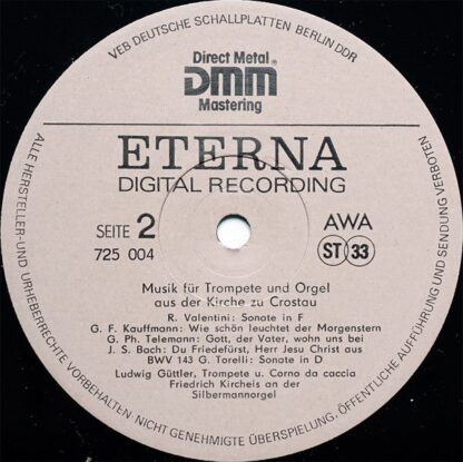 Eterna 725 004 - Ludwig Güttler, Friedrich Kircheis - Musik Für - Image 4