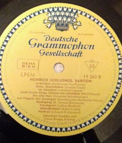Deutsche Grammophon LPEM 19 265 - Heinrich Schlusnus - Bariton - Image 4
