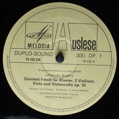 Eurodisc 78 435 ZK - Johannes Brahms, Sviatoslav Richter, Borodi - Image 3
