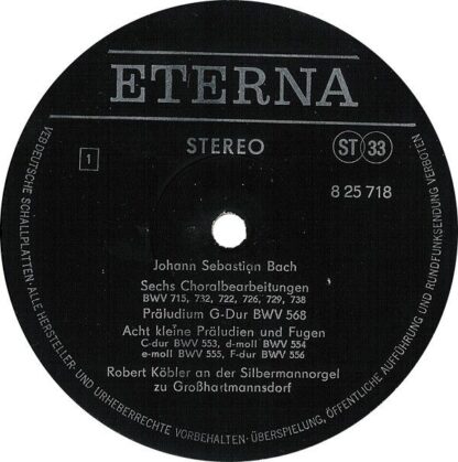 Eterna 8 25 718 - Johann Sebastian Bach, Robert Köbler -  Robert - Image 4