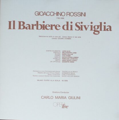 Cetra LO 34 - Gioacchino Rossini, Maria Callas, Tito Gobbi, Luig - Image 4