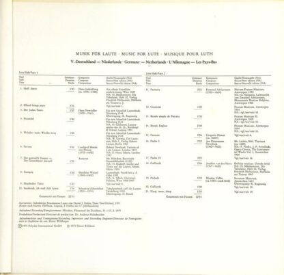 Archiv Produktion 2533 302 - Konrad Ragossnig - Musik Für Laute - Image 3