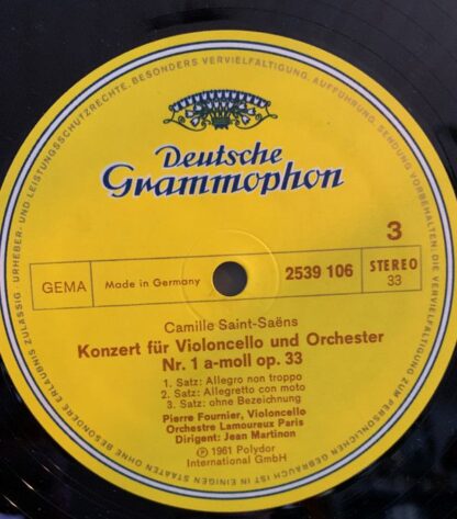 Deutsche Grammophon 2726 027 - Pierre Fournier, Berliner Philhar - Image 5