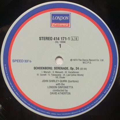 London Enterprise 414 171-1 LE - Arnold Schoenberg, Gerald Engli - Image 3
