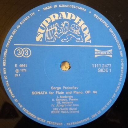 Supraphon 1111 2477 G - Francis Poulenc, Paul Hindemith, Sergei - Image 4