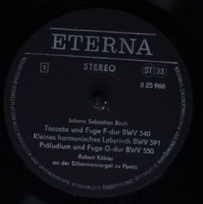 Eterna 8 25 966 - Johann Sebastian Bach, Robert Köbler - Robert - Image 4