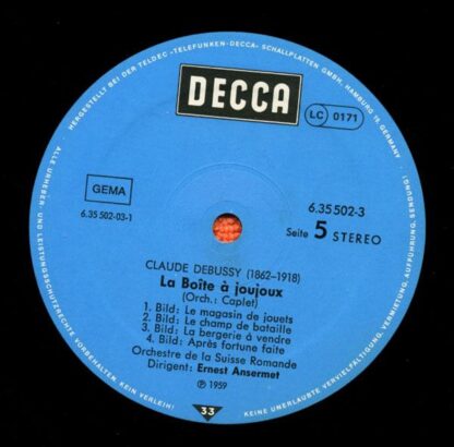 DECCA 6.35502 - Claude Debussy, L'Orchestre De La Suisse Romande - Image 7