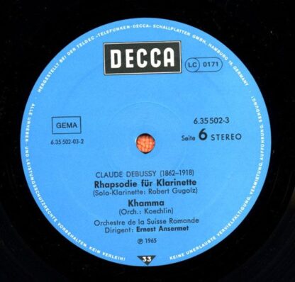 DECCA 6.35502 - Claude Debussy, L'Orchestre De La Suisse Romande - Image 8