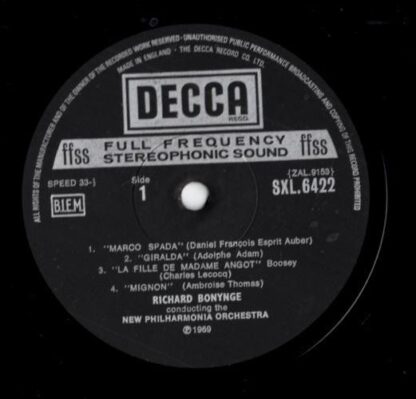 DECCA SXL 6422 - New Philharmonia Orchestra, Richard Bonynge - F - Image 3