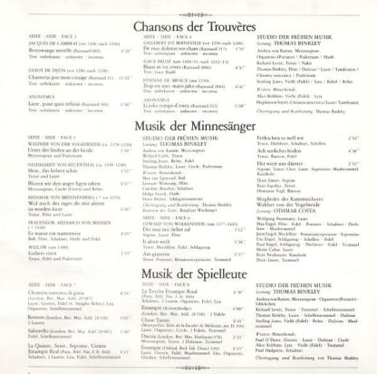 Telefunken 6.35412 EX - Studio Der Frühen Musik, Thomas Binkley, - Image 3
