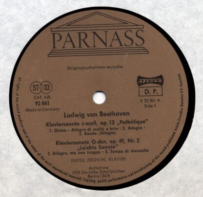 Parnass 92 860 - Ludwig van Beethoven, Dieter Zechlin - 12 Klavi - Image 3