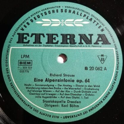 Eterna 8 20 062 - Richard Strauss, Staatskapelle Dresden, Karl B - Image 3