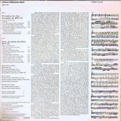 Eterna 8 26 581 - Johann Sebastian Bach, Regina Werner, Heidi Ri - Image 2