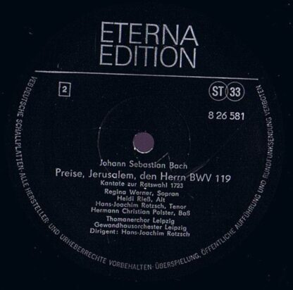 Eterna 8 26 581 - Johann Sebastian Bach, Regina Werner, Heidi Ri - Image 4