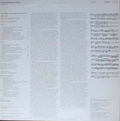Eterna 8 27 828 - Johann Sebastian Bach, Edith Mathis, Carolyn W - Image 2