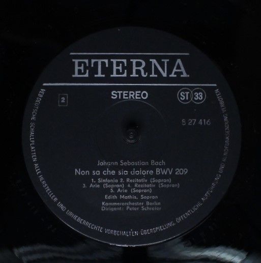 Eterna 8 27 416 - Johann Sebastian Bach, Edith Mathis, Peter Sch - Image 4