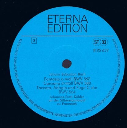 Eterna 8 25 637 - Johann Sebastian Bach, Johannes-Ernst Köhler - - Image 4